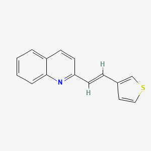 molecular formula C15H11NS B10801603 2-[(E)-2-thiophen-3-ylethenyl]quinoline 