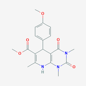 Methyl 5-(4-methoxyphenyl)-1,3,7-trimethyl-2,4-dioxo-5,8-dihydropyrido[2,3-d]pyrimidine-6-carboxylate