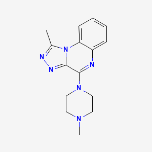 molecular formula C15H18N6 B10801607 1-Methyl-4-(4-methylpiperazin-1-yl)[1,2,4]triazolo[4,3-a]quinoxaline 