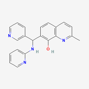 molecular formula C21H18N4O B10801648 2-Methyl-7-[pyridin-3-yl(pyridin-2-ylamino)methyl]quinolin-8-ol 