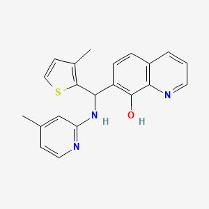 7-{[(4-Methylpyridin-2-yl)amino](3-methylthiophen-2-yl)methyl}quinolin-8-ol