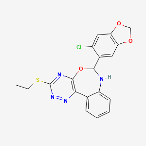 6-(6-Chloro-1,3-benzodioxol-5-yl)-3-(ethylsulfanyl)-6,7-dihydro[1,2,4]triazino[5,6-d][3,1]benzoxazepine