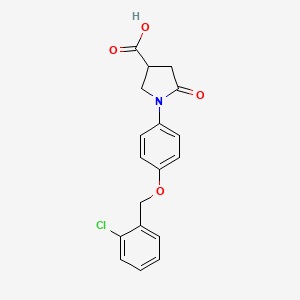 1-{4-[(2-Chlorophenyl)methoxy]phenyl}-5-oxopyrrolidine-3-carboxylic acid