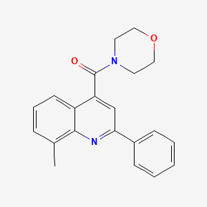 molecular formula C21H20N2O2 B10801707 (8-Methyl-2-phenylquinolin-4-yl)(morpholin-4-yl)methanone 