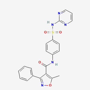 5-Methyl-3-phenyl-N-(4-(N-(pyrimidin-2-yl)sulfamoyl)phenyl)isoxazole-4-carboxamide