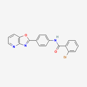 2-Bromo-N-(4-{[1,3]oxazolo[4,5-B]pyridin-2-YL}phenyl)benzamide