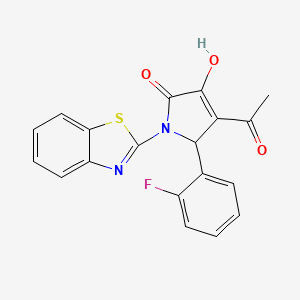 3-acetyl-1-(1,3-benzothiazol-2-yl)-2-(2-fluorophenyl)-4-hydroxy-2H-pyrrol-5-one