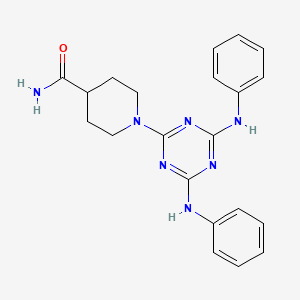 1-[4,6-Bis(phenylamino)-1,3,5-triazin-2-yl]piperidine-4-carboxamide