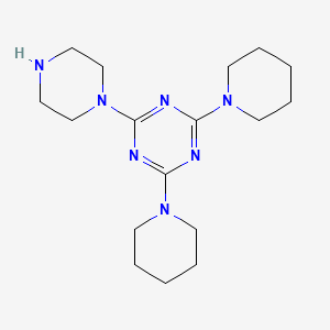 molecular formula C17H29N7 B10801764 4-Piperazinyl-2,6-dipiperidyl-1,3,5-triazine 