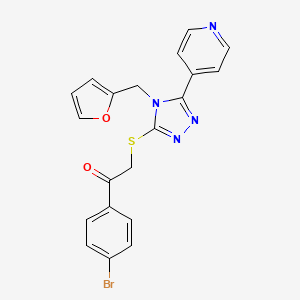 1-(4-bromophenyl)-2-{[4-(furan-2-ylmethyl)-5-(pyridin-4-yl)-4H-1,2,4-triazol-3-yl]sulfanyl}ethanone