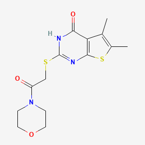 5,6-dimethyl-2-{[2-(morpholin-4-yl)-2-oxoethyl]sulfanyl}-3H,4H-thieno[2,3-d]pyrimidin-4-one