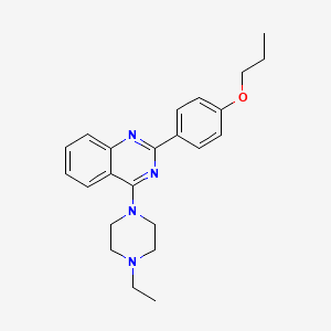 molecular formula C23H28N4O B10801816 4-(4-Ethylpiperazin-1-yl)-2-(4-propoxyphenyl)quinazoline 