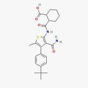 2-({[3-(Aminocarbonyl)-4-(4-tert-butylphenyl)-5-methyl-2-thienyl]amino}carbonyl)cyclohexanecarboxylic acid