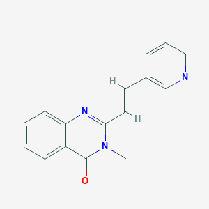 Quinazolin-4(3H)-one, 3-methyl-2-[2-(3-pyridyl)ethenyl]-