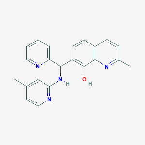 2-Methyl-7-[[(4-methylpyridin-2-yl)amino]-pyridin-2-ylmethyl]quinolin-8-ol