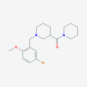 molecular formula C19H27BrN2O2 B10801853 (1-(5-Bromo-2-methoxybenzyl)piperidin-3-yl)(piperidin-1-yl)methanone 