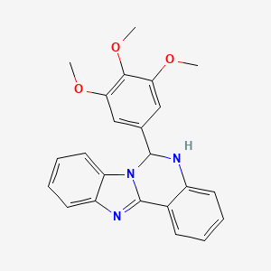 molecular formula C23H21N3O3 B10801858 6-(3,4,5-Trimethoxyphenyl)-5,6-dihydrobenzimidazo[1,2-c]quinazoline 