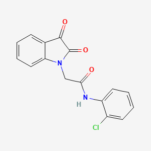 molecular formula C16H11ClN2O3 B10801860 N-(2-chlorophenyl)-2-(2,3-dioxo-2,3-dihydro-1H-indol-1-yl)acetamide 