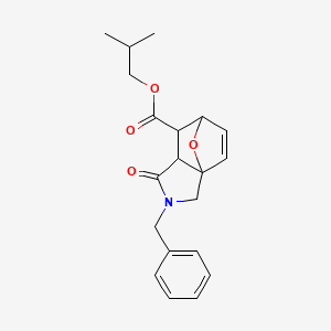 2-Methylpropyl 2-benzyl-1-oxo-1,2,3,6,7,7a-hexahydro-3a,6-epoxyisoindole-7-carboxylate