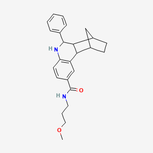 molecular formula C25H30N2O2 B10801865 N-(3-Methoxypropyl)-6-phenyl-5,6,6a,7,8,9,10,10a-octahydro-7,10-methanophenanthridine-2-carboxamide 