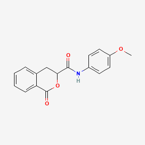 molecular formula C17H15NO4 B10801870 N-(4-methoxyphenyl)-1-oxo-3,4-dihydroisochromene-3-carboxamide 