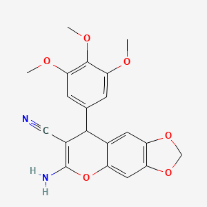 6-amino-8-(3,4,5-trimethoxyphenyl)-8H-[1,3]dioxolo[4,5-g]chromene-7-carbonitrile