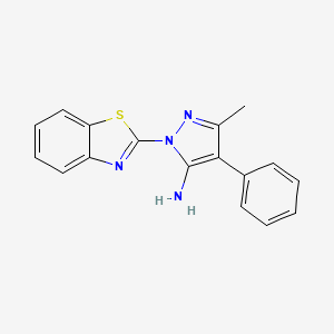 molecular formula C17H14N4S B10801891 2-(1,3-Benzothiazol-2-yl)-5-methyl-4-phenylpyrazol-3-amine 