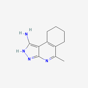 molecular formula C11H14N4 B10801917 5-methyl-6,7,8,9-tetrahydro-2H-pyrazolo[3,4-c]isoquinolin-1-amine CAS No. 361534-91-0