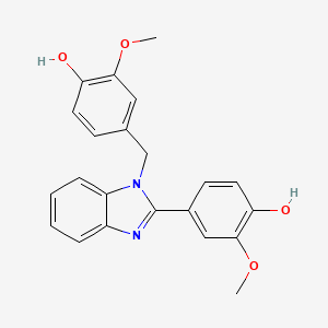 4-[1-(4-Hydroxy-3-methoxybenzyl)-1H-benzimidazol-2-yl]-2-methoxyphenol