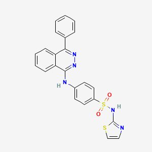 molecular formula C23H17N5O2S2 B10801981 4-[(4-phenylphthalazin-1-yl)amino]-N-(1,3-thiazol-2-yl)benzenesulfonamide 