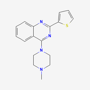 molecular formula C17H18N4S B10802015 4-(4-Methylpiperazin-1-yl)-2-thiophen-2-ylquinazoline 