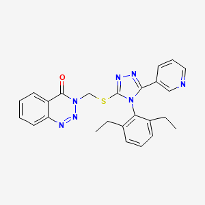 3-[[4-(2,6-Diethylphenyl)-5-pyridin-3-yl-1,2,4-triazol-3-yl]sulfanylmethyl]-1,2,3-benzotriazin-4-one