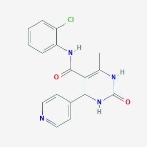 N-(2-chlorophenyl)-6-methyl-2-oxo-4-pyridin-4-yl-3,4-dihydro-1H-pyrimidine-5-carboxamide