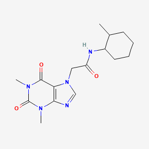 2-(1,3-dimethyl-2,6-dioxopurin-7-yl)-N-(2-methylcyclohexyl)acetamide