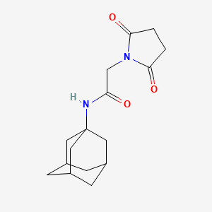 molecular formula C16H22N2O3 B10802052 N-(1-adamantyl)-2-(2,5-dioxopyrrolidin-1-yl)acetamide 