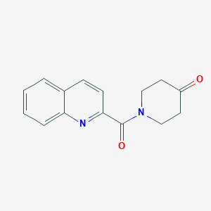 molecular formula C15H14N2O2 B10802065 1-(Quinoline-2-carbonyl)piperidin-4-one 