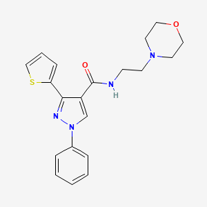 N-(2-morpholin-4-ylethyl)-1-phenyl-3-thiophen-2-ylpyrazole-4-carboxamide