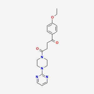 molecular formula C20H24N4O3 B10802076 1-(4-Ethoxyphenyl)-4-(4-pyrimidin-2-ylpiperazin-1-yl)butane-1,4-dione 