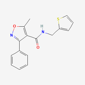 5-methyl-3-phenyl-N-(thiophen-2-ylmethyl)-1,2-oxazole-4-carboxamide