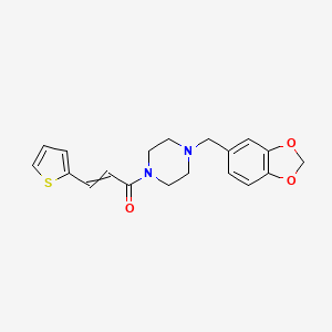 1-[4-(1,3-benzodioxol-5-ylmethyl)piperazin-1-yl]-3-thiophen-2-ylprop-2-en-1-one