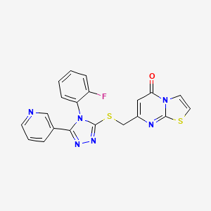 7-[[4-(2-Fluorophenyl)-5-pyridin-3-yl-1,2,4-triazol-3-yl]sulfanylmethyl]-[1,3]thiazolo[3,2-a]pyrimidin-5-one