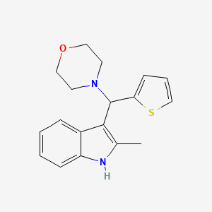 2-methyl-3-[morpholin-4-yl(thiophen-2-yl)methyl]-1H-indole