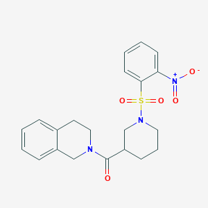 3,4-dihydro-1H-isoquinolin-2-yl-[1-(2-nitrophenyl)sulfonylpiperidin-3-yl]methanone