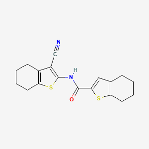 N-(3-cyano-4,5,6,7-tetrahydro-1-benzothiophen-2-yl)-4,5,6,7-tetrahydro-1-benzothiophene-2-carboxamide