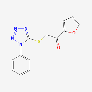 1-(Furan-2-yl)-2-(1-phenyltetrazol-5-yl)sulfanylethanone