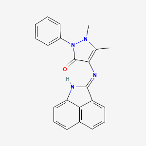 molecular formula C22H18N4O B10802125 4-(2-Benzo[cd]indolylamino)-1,5-dimethyl-2-phenyl-3-pyrazolone 