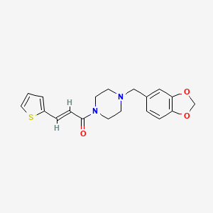 1-(1,3-Benzodioxol-5-ylmethyl)-4-[3-(2-thienyl)acryloyl]piperazine