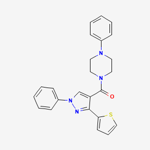 (4-Phenylpiperazin-1-yl)-(1-phenyl-3-thiophen-2-ylpyrazol-4-yl)methanone