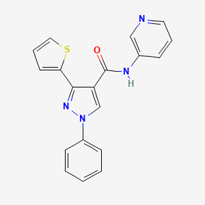 1-phenyl-N-(pyridin-3-yl)-3-(thiophen-2-yl)-1H-pyrazole-4-carboxamide