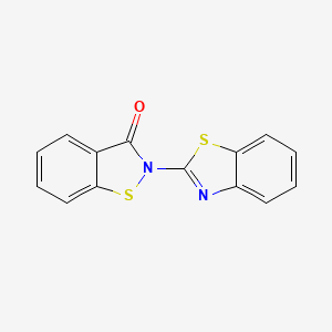 molecular formula C14H8N2OS2 B10802256 2-(1,3-Benzothiazol-2-yl)-1,2-benzothiazol-3-one 